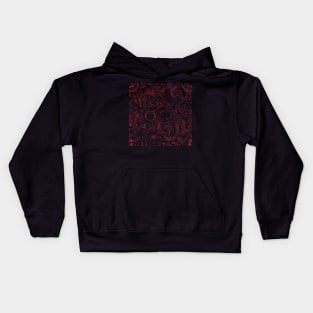 Red Halloween Themed Pattern Kids Hoodie